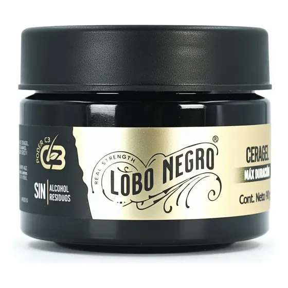 Cera Gel Lobo Negro Para Cabello Máxima Duración 90g