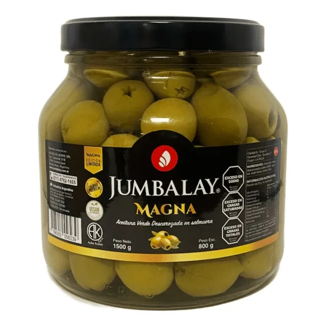 Aceituna Descarozada 0000 Jumbalay Magna X 1.5kg Frasco