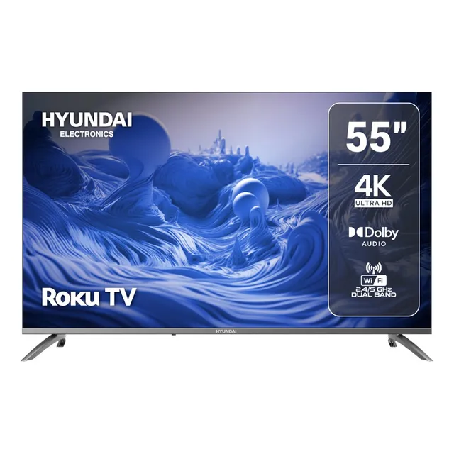 Pantalla Hyundai Hyled5527r4km Tv 55 Led Uhd 4k Roku
