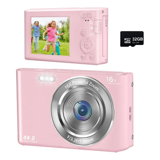 Camara Digital Barata Uikicon 4k 44mp Para Niño Tarjeta Sd 1