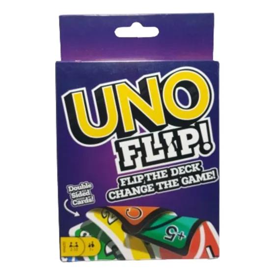 Juego De Mesa Uno Cartas Flip Doble Cara 2 A 10 Jugadores
