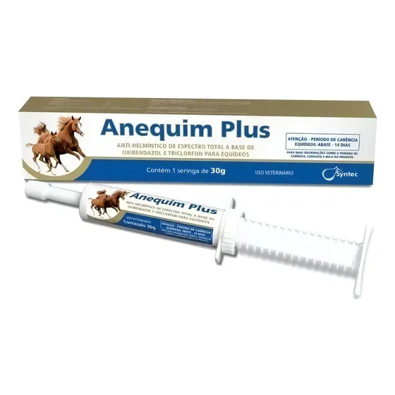 Anequim Plus Vermifugo Para Cavalos 30g - Syntec
