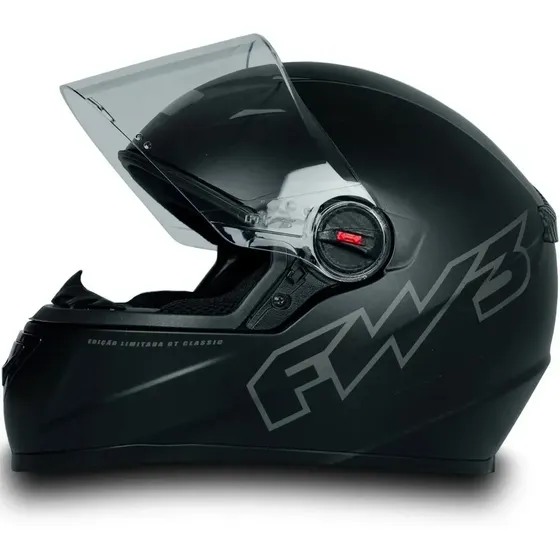 Capacete Fechado Fw3 Gt Classic Preto Fosco Tam 60 — foto 2