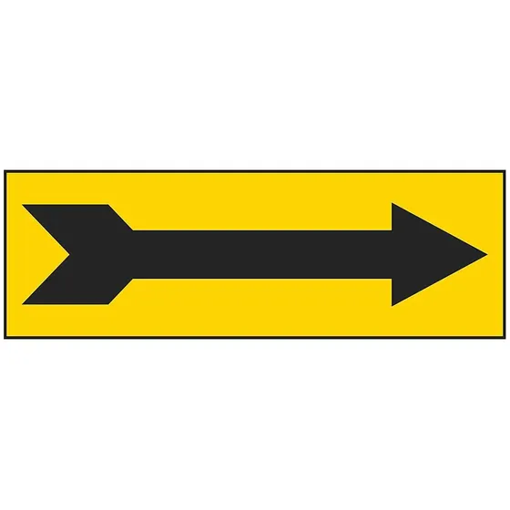 Señal Para Tuberías, Amarillo C/flecha Negra - Diám 20 Cm+