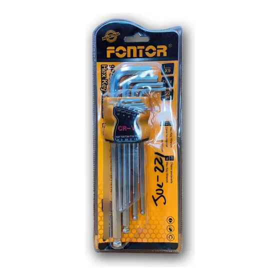 Juego De 9 Llaves Hexagonales Marca Fontor