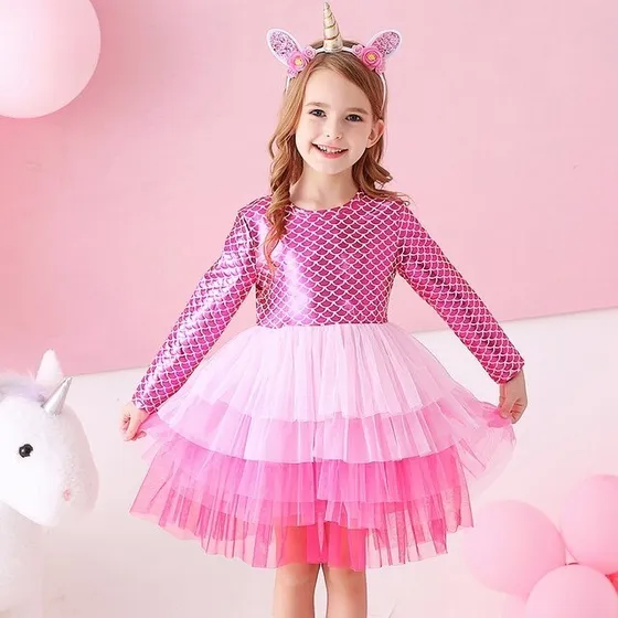 Vestido De Sirena Para Niñas. Vestido Para Fiesta Cumpleaños