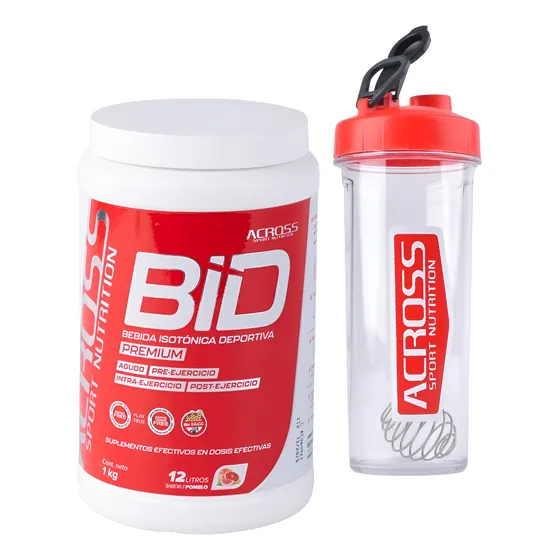 Suplemento Bebida Isotónica 1kg Across Vaso Mezclador 750ml
