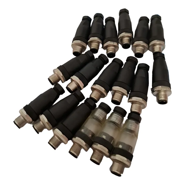 Conector Macho M12 4 Pines Precio Por 19 Piezas