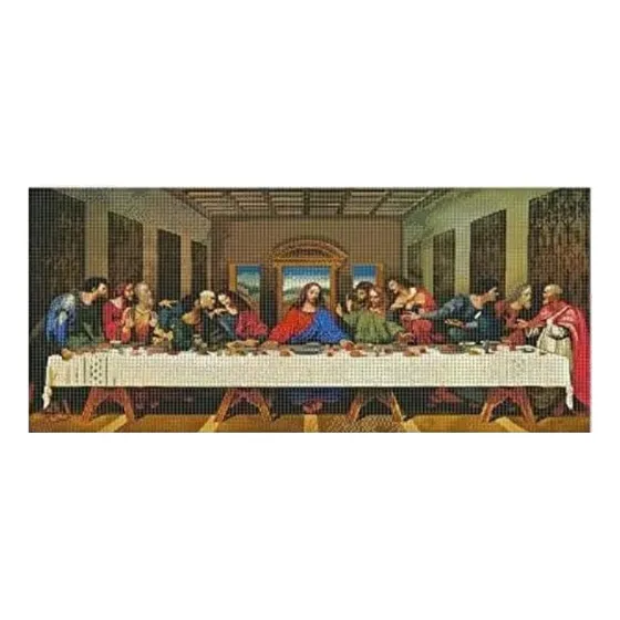 Pintura De Diamantes 5d Diy Jesus La Última Cena 40x80cm