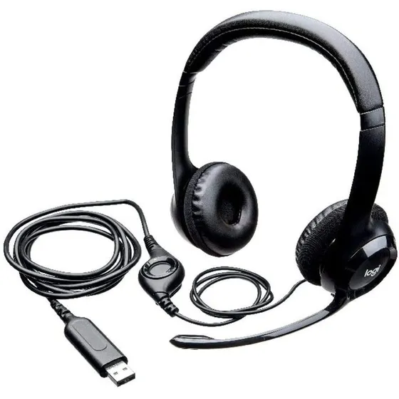 Audifonos Con Micrófono De Cable Usb Logitech H390 Pc Laptop