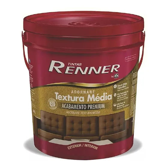 Pintura Texturada Media Renner Interior Y Exterior 25kg