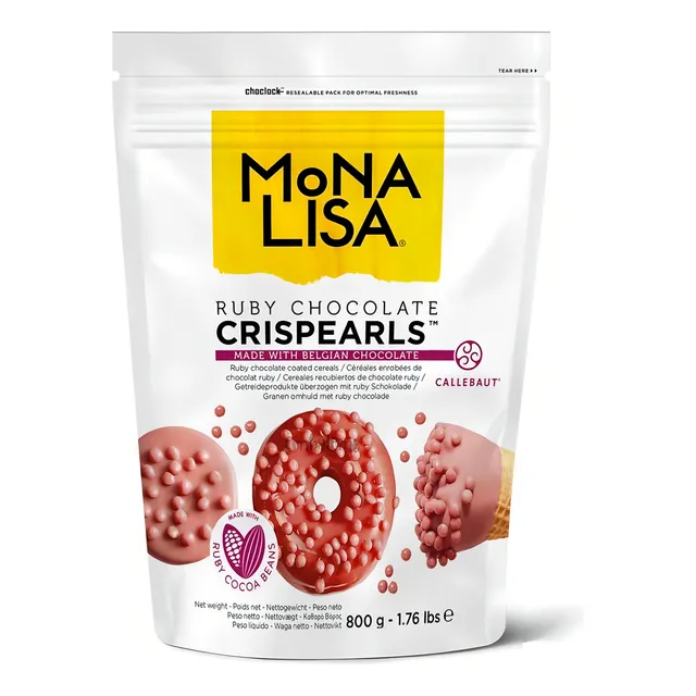 Crispearls De Chocolate Ruby 800g Callebaut Monalisa Belga