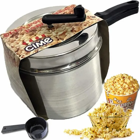 Pochoclera Familiar Olla Aluminio Pop Corn Grande, Balvanera