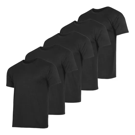 Pack X 5 Remeras Algodon Premium Lisas Varios Colores