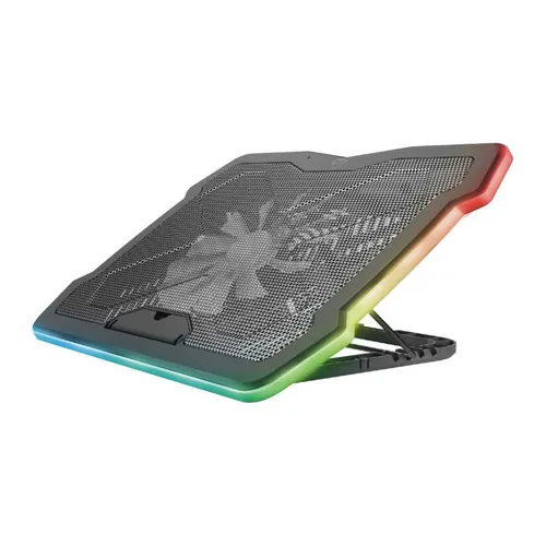 Base Cooler Para Notebook 12 A 17  Trust Gxt 1126 Aura Rgb Color Negro