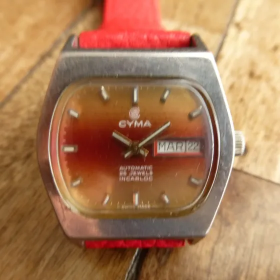 Cyma Automático Acero Suizo Doble Calendario Reloj 51120swt
