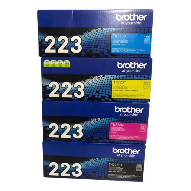 Pack 4 Toner Brother Tn-223 Original Negro + Colores