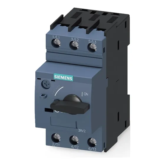 Disjuntor Motor Tripolar 4,5-6,3a 100ka 3rv20111ga10 Siemens