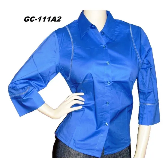 Blusas Talla Plus Grandes Casuales Vestir Camisa Manga 3/4