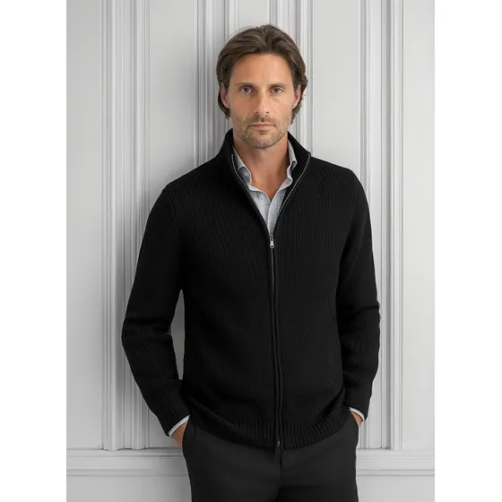 Sweater Hombre Campera Con Cierre Hilo Liviano