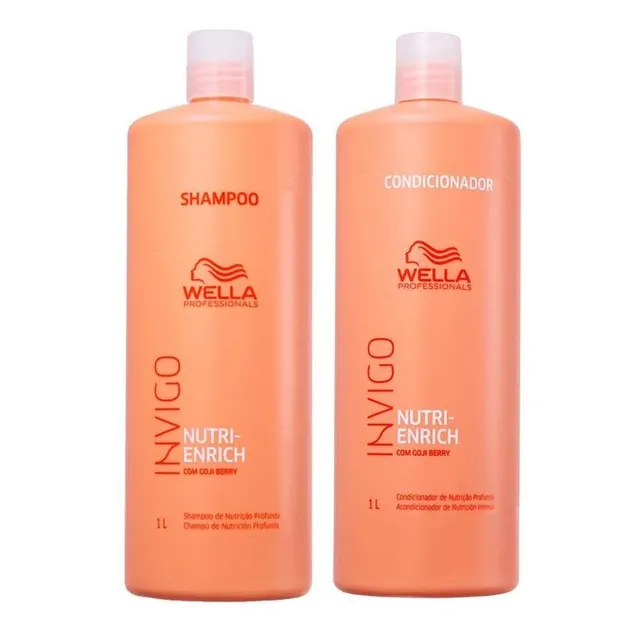 Kit Wella Pro Invigo Enrich Shampoo 1l + Condicionador 1l