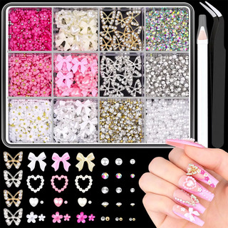 Decoracion De Uñas Acrílica 3d Lazo Flores Uñas Arte Diy Kit Decoracion De Uñas Acrílica 3d Lazo Flores Uñas Arte Diy Kit