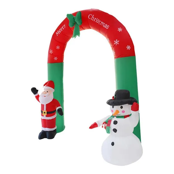 Arco Inflable Navideño Entrada Santa Claus Muñeco Nieve