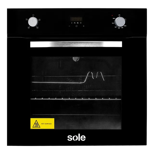 Horno Empotrable Convector Rosticero Sole Glp 60cm 70l Color Negro