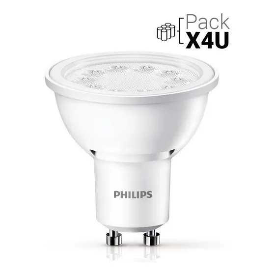 Lámpara Dicro Gu-10 Philips Fría - Cálida 3.8=50w Pack X 4un