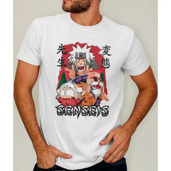 Playera Anime Senseis Jiraiya & Mr Roshi & Happosai No#55