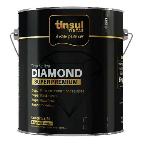 Latex Exterior Interior Super Resistente Tinsul 3,6 Lts Color Blanco