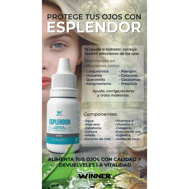 Esplendor Gotas Oftálmicas Homeopáticas Marca Winner World