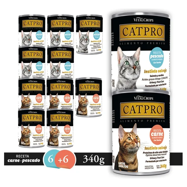 Alimento Húmedo Para Gatos Adultos Catpro  X 12 Unidades