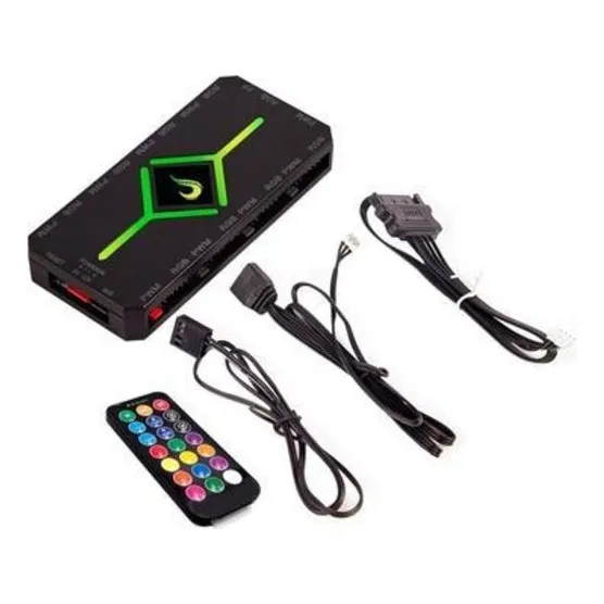 Controladora | Rise Mode I Pwm E Argb 3p I 9 Fans I Preto