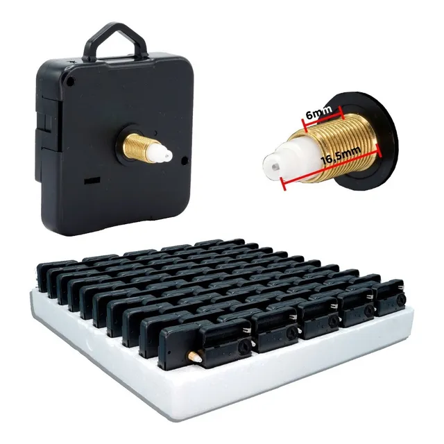 100 Und Modulo Mecanismo Maquinaria Reloj Pared Pin 16mm