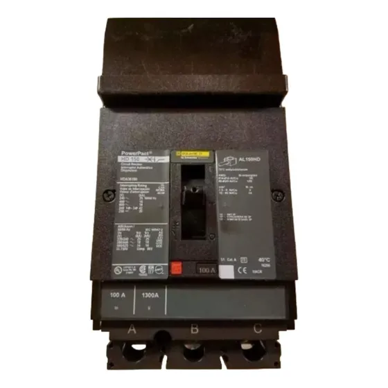 Interruptor Termomagnetico Hda36100 Square D 3x100 A I-line 