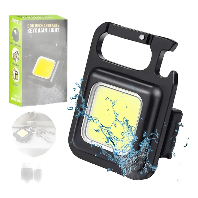 Mini Linterna Camping Llavero Recargable Destapador Usb Iman