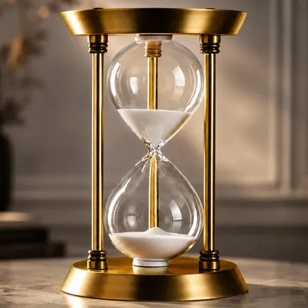 Ampulheta Tempo Vidro Areia Vintage Decoração Moderna 60 Min Dourado