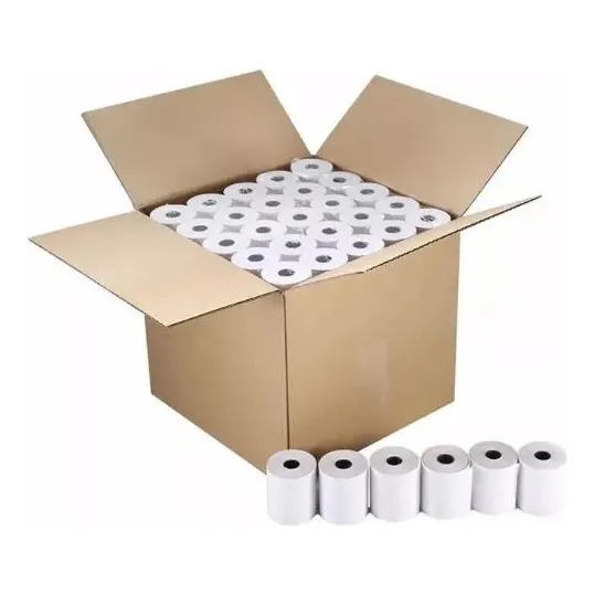 Caja 100 Rollos Papel Térmico 58mm 57mm X 40m   