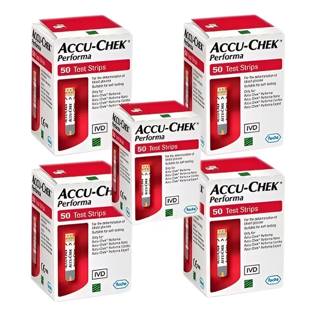 250 Tiras Cintas Glicemia Accu-chek® Performa 