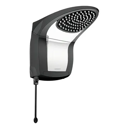 Chuveiro elétrico de parede Lorenzetti Acqua Ultra Jet preto-cromado 6.8kW
