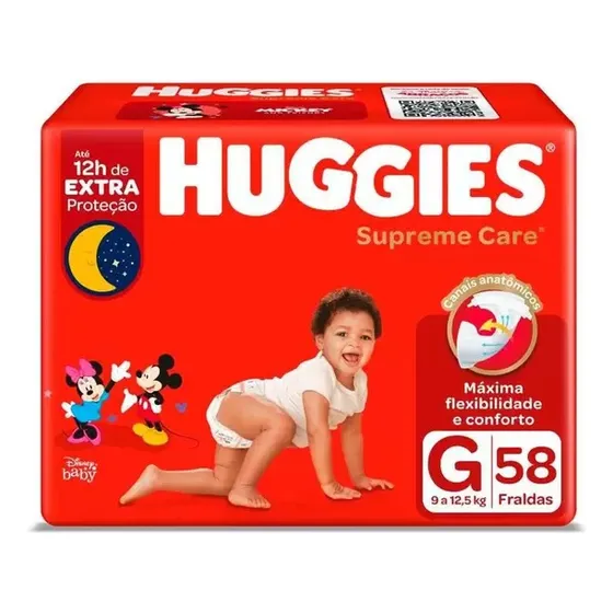 Fraldas Huggies Supleme Care G C/58 Unidades Gênero Sem Gênero Tamanho Grande (g)