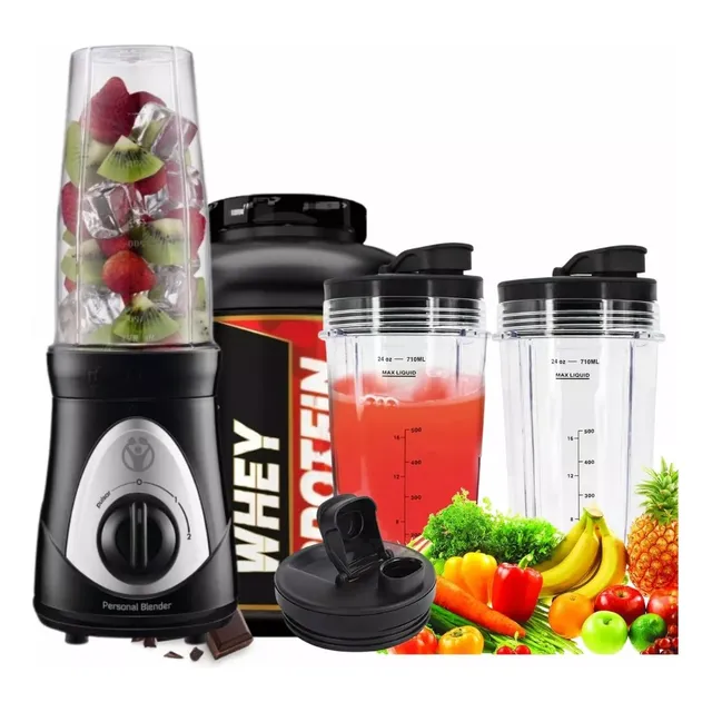 Licuadora Portatil Electrica Jugo Batidos Pica Hielo 2 Vasos