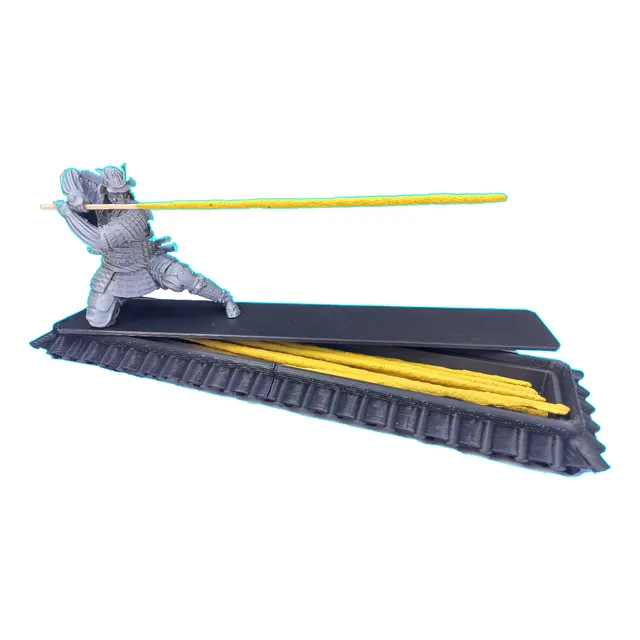 Porta Sahumerio - Incienso Samurai Con Base Para Guardar