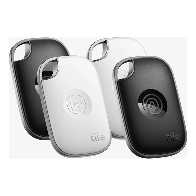 Tile Pro 2024 Rastreador Bluetooth GPS Localizador Life360 4 Piezas 2 Blancos y 2 Negros