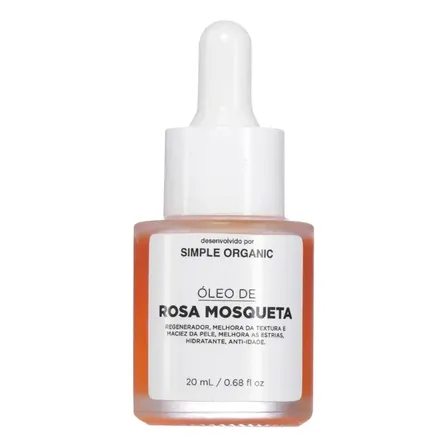 Óleo De Rosa Mosqueta Puro 20ml Simple Organic Todo Tipo De Pele
