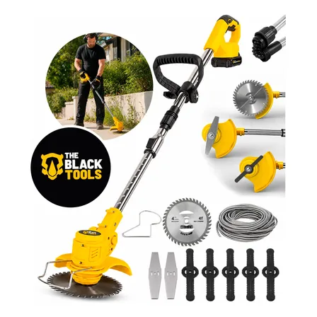 Aparador Roçadeira De Grama Bateria Sem Fio 21v 750w 127/220v Amarelo