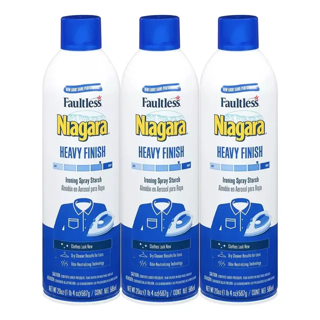 Almidón En Aerosol Faultless Niagara Heavy 20oz 3pz
