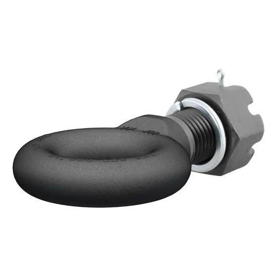 Anillo De Acero Negro Con Tuerca Giratoria De Castillo, Diám