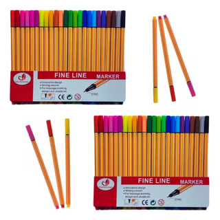 2 Kits Com 24 Canetas Fine Line Ponta Fina Canetinhas Color 2 Kits Com 24 Canetas Fine Line Ponta Fina Canetinhas Color
